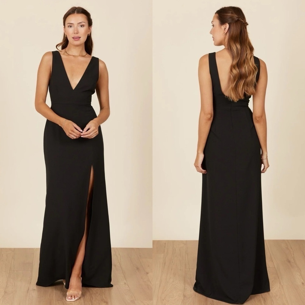 Park & Fifth -Lexington Black Maxi Wedding Guest/Cocktail Hour Dress